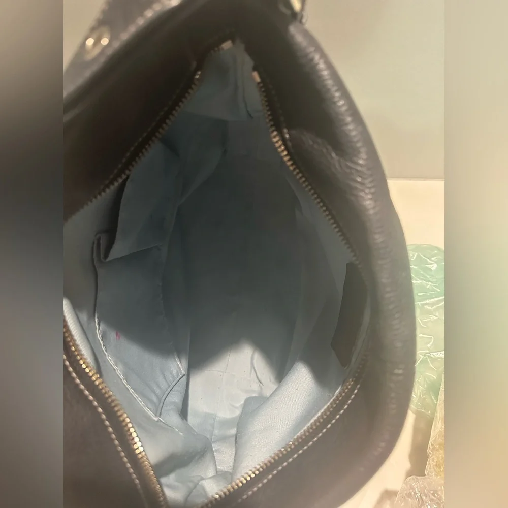 Coach Vintage Black Leather Duffle Hobo Bag